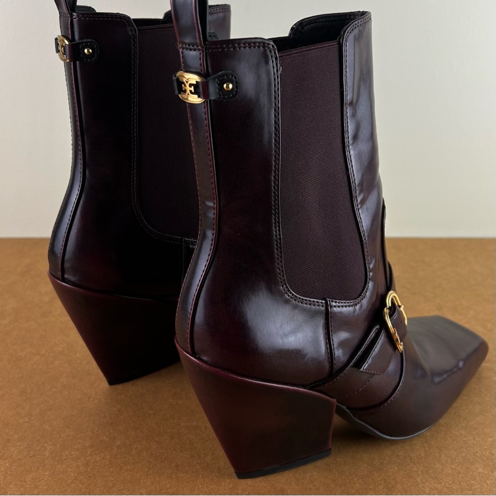 NEW SAM EDELMAN BUCKLE WESTERN BOOTIES - Picture 4 of 12